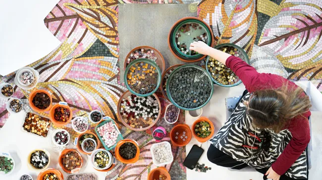 Artistic mosaic: using it outdoors | SICIS