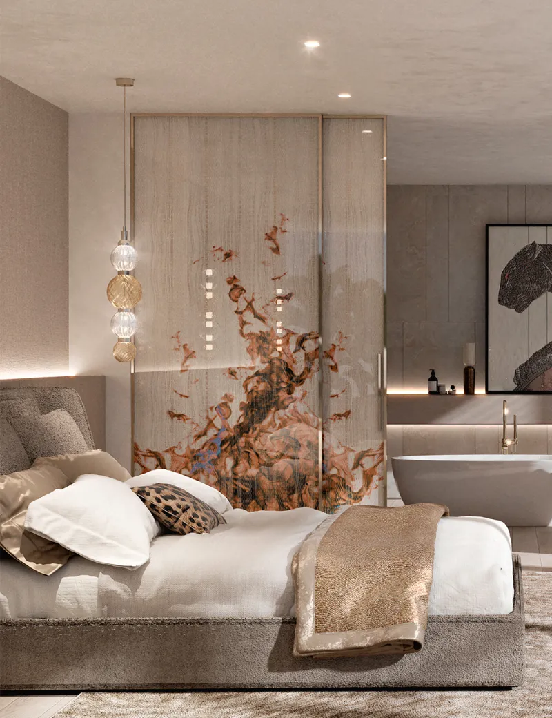 <p><strong>5. Lighting a modern bedroom: strategic light points</strong></p>