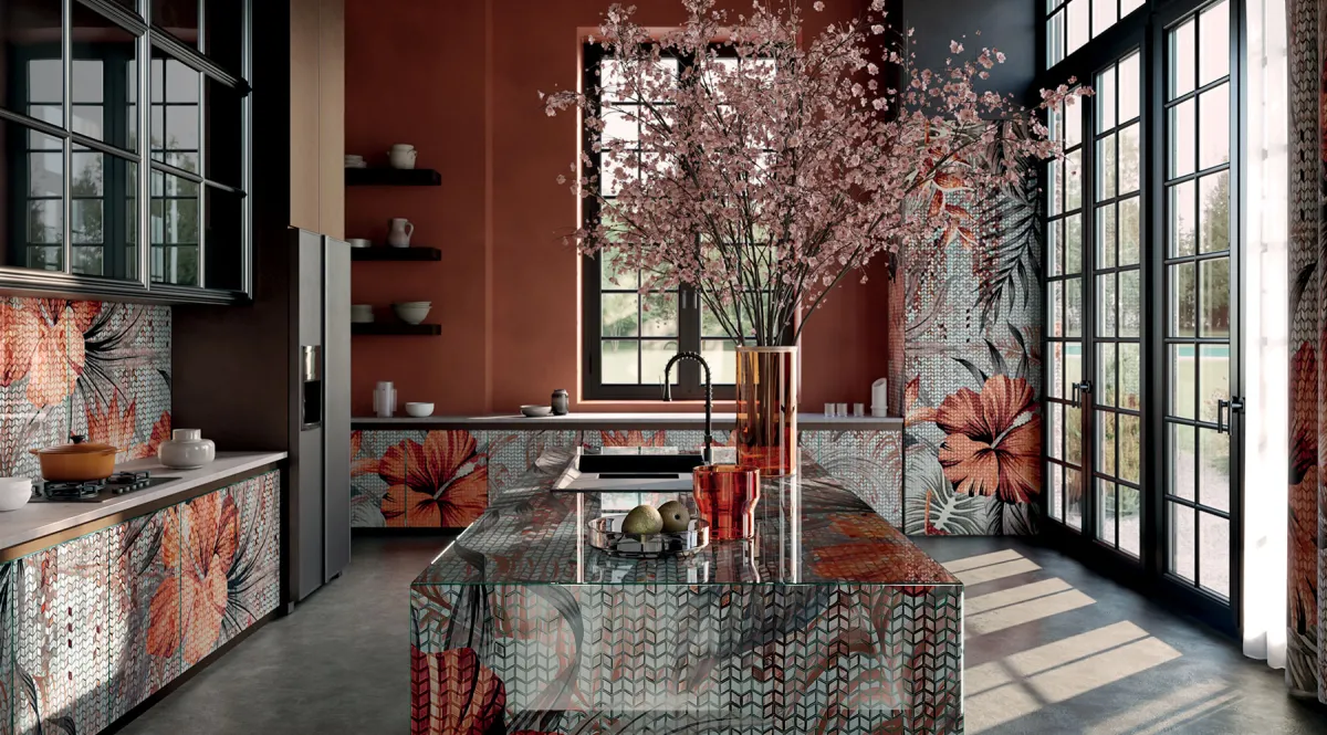 <p><strong>5. Wallpaper for a modern and contemporary kitchen</strong></p>