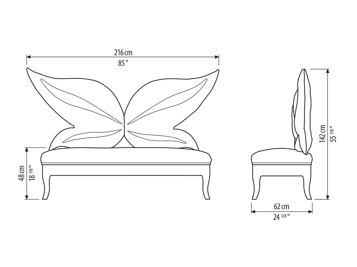 Madame Butterfly Sofa-tec-65