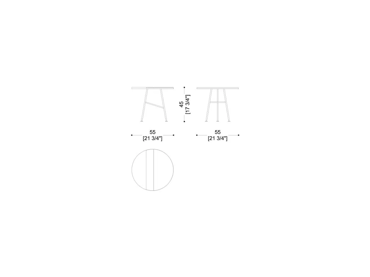 Tray Round Side Table-tec-413