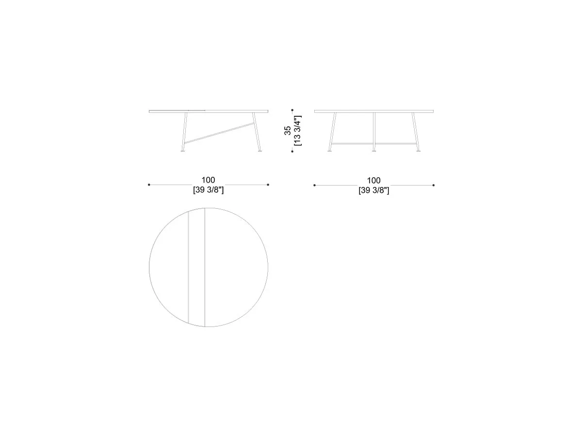 Tray Round Side Table-tec-414