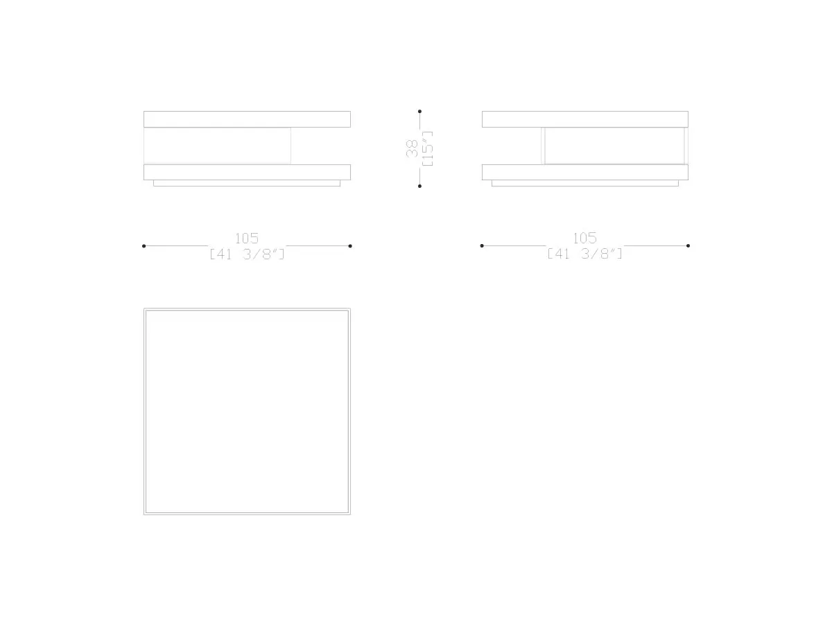 Island Low Coffee Table-tec-303