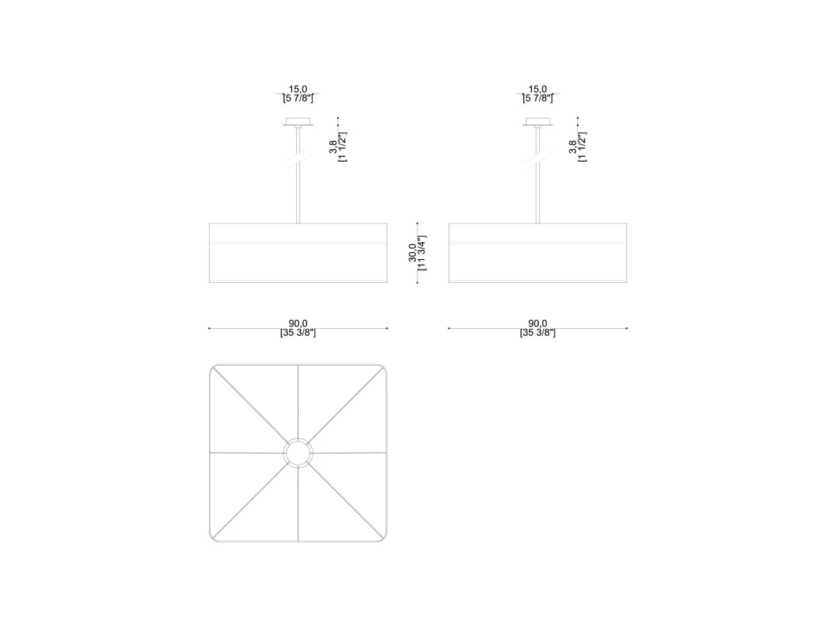 Plaza Square Ceiling Lamp-tec-448