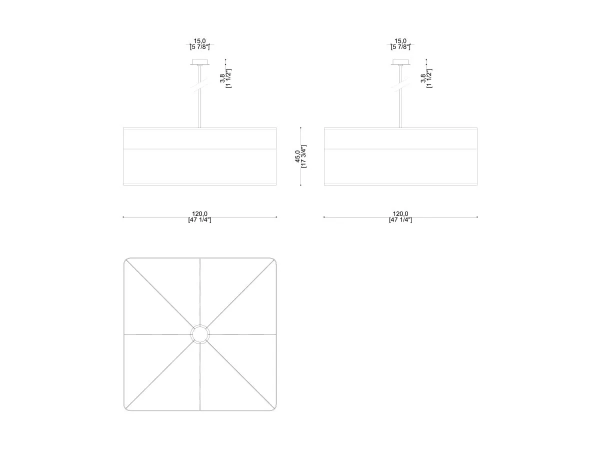 Plaza Square Ceiling Lamp-tec-449