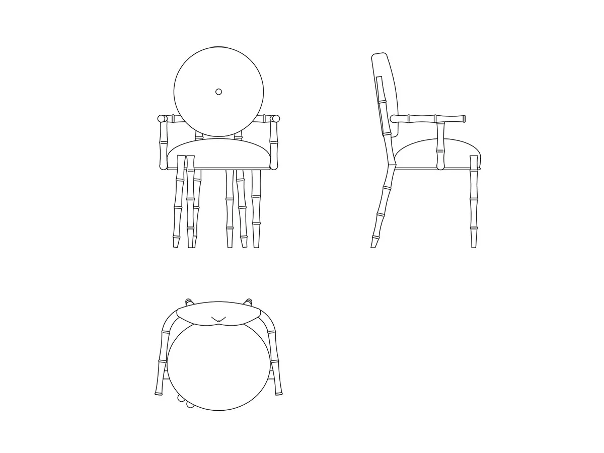 Siam Chair with Arms-tec-163